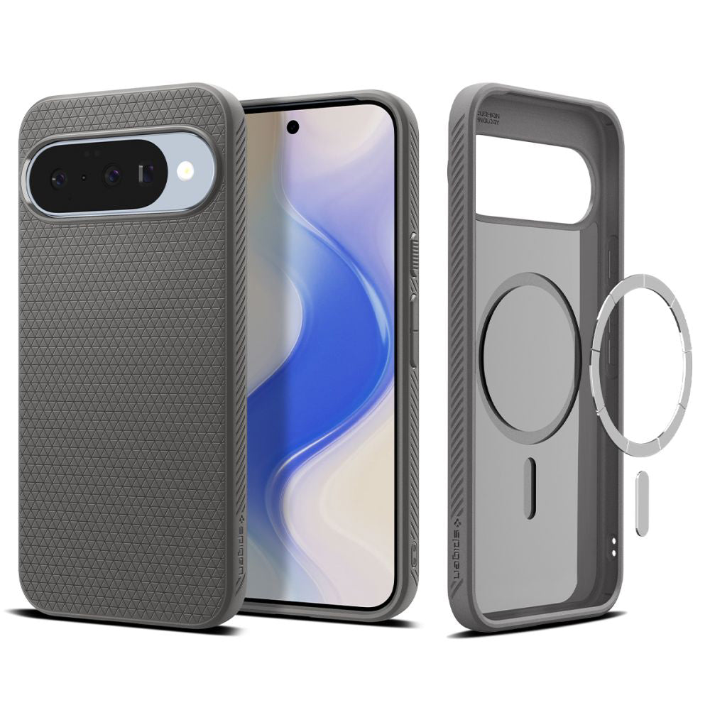Husă Spigen Liquid Air MagFit Pixel 10 / 10 Pro – Gri (Marble Grey) – imagine 8
