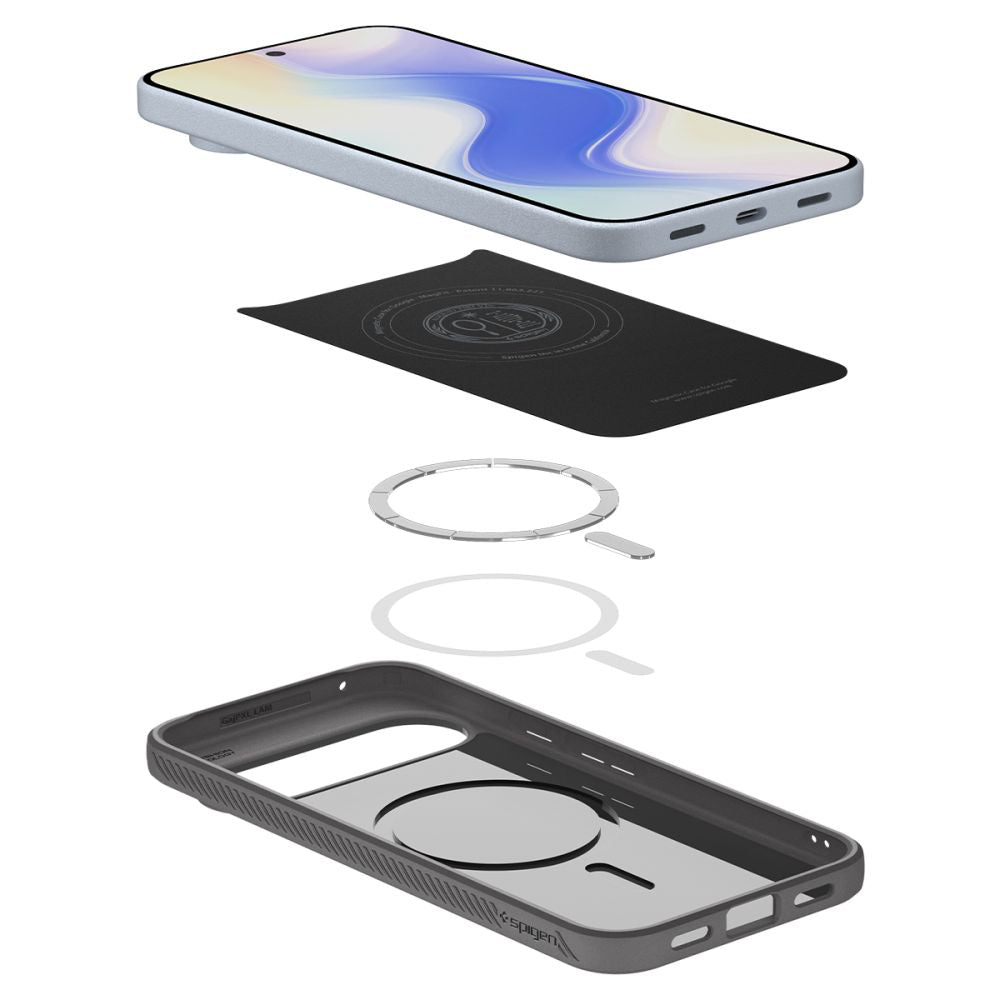 Husă Spigen Liquid Air MagFit Pixel 10 / 10 Pro – Gri (Marble Grey) – imagine 14