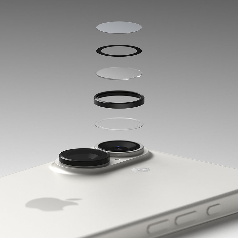 Protecție lentile Ringke Lens Frame Glass iPhone 17, 2 seturi – imagine 5 din 7