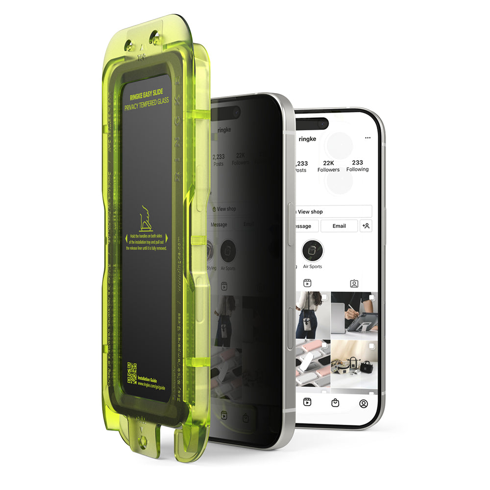 Folie privacy Ringke Easy Slide iPhone 17, set 2 buc. – imagine 2 din 2