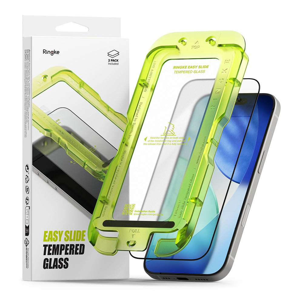 Folie sticlă Ringke Easy Slide iPhone 17 Pro, 2 buc. – imagine 1 din 2