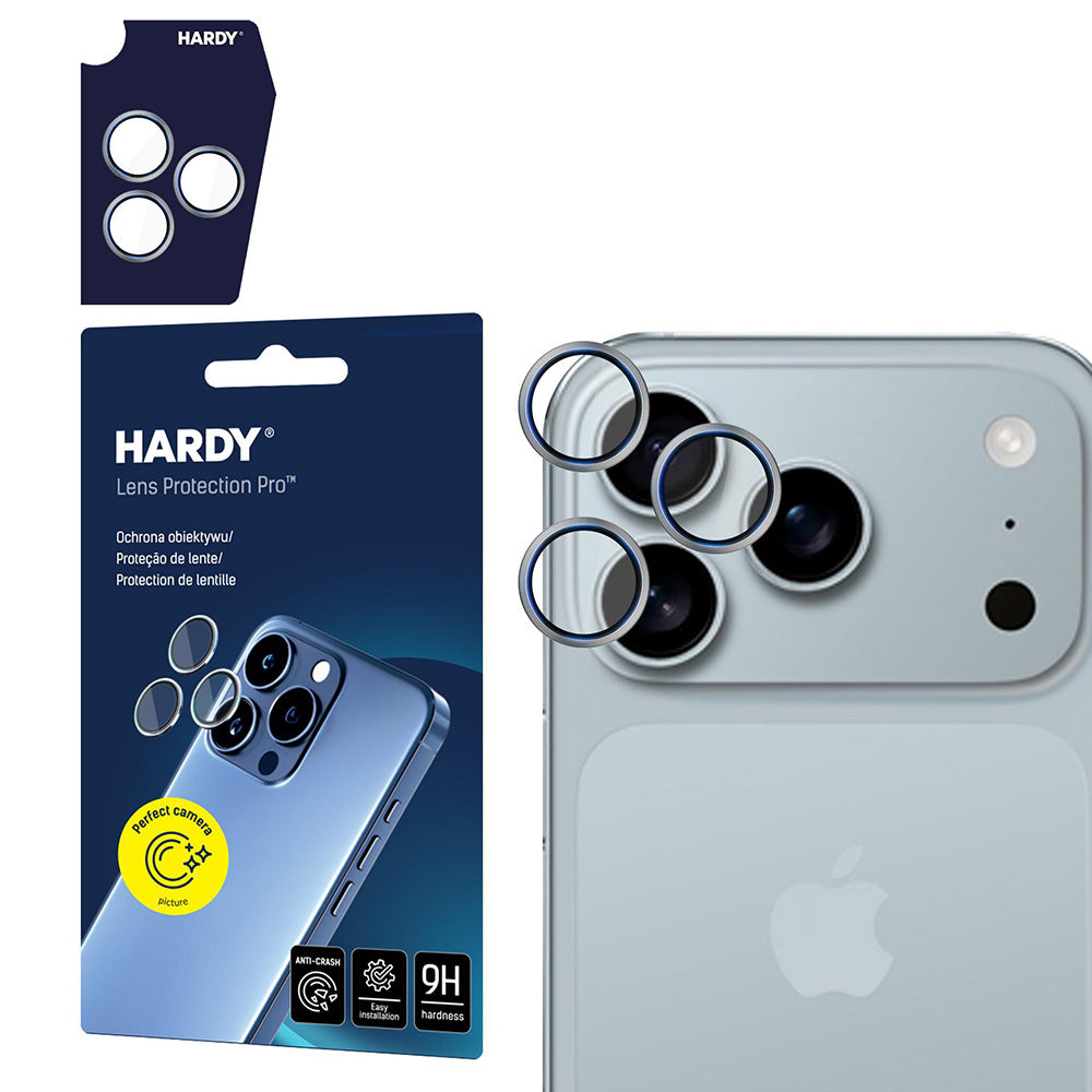 Protecție lentile 3mk Hardy Lens Pro iPhone 17 Pro / 17 Pro Max – Gri titan – imagine 11 din 12