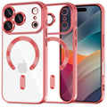 Husă transparentă Techsuit Luxury Crystal MagSafe iPhone 17 Pro Max – Roșu – imagine 1