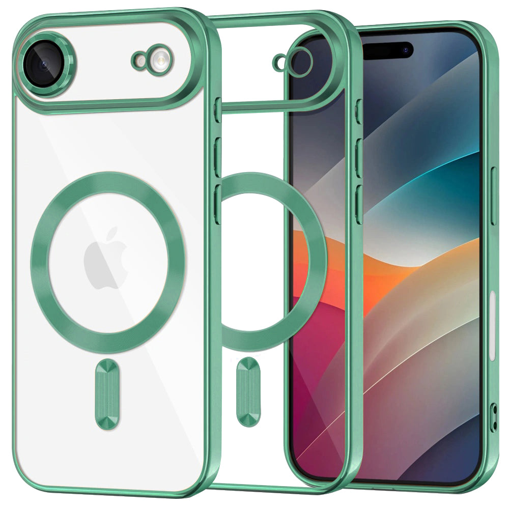 Husă transparentă Techsuit Luxury Crystal MagSafe iPhone Air – Verde deschis – imagine 6