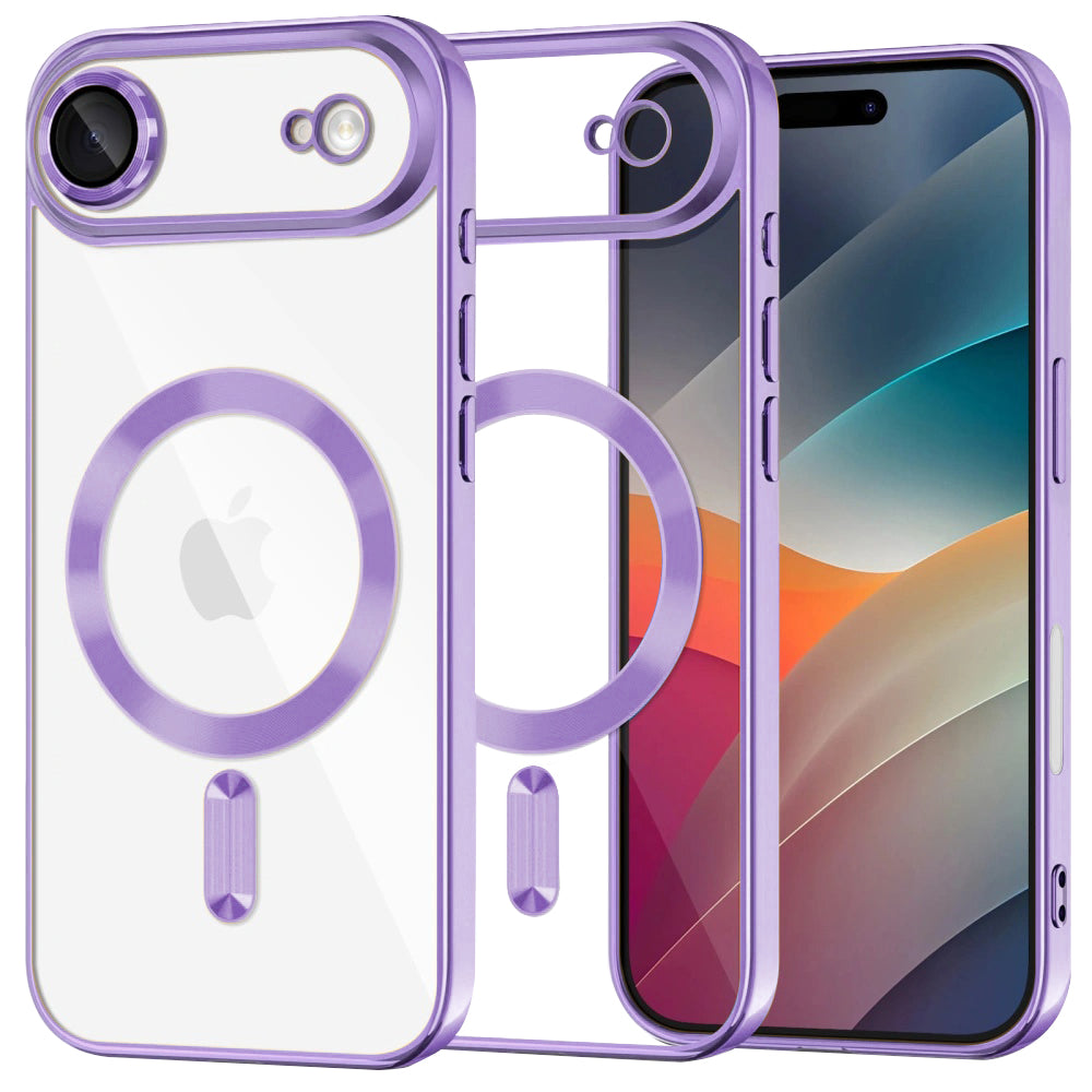 Husă transparentă Techsuit Luxury Crystal MagSafe iPhone Air – Mov deschis – imagine 4