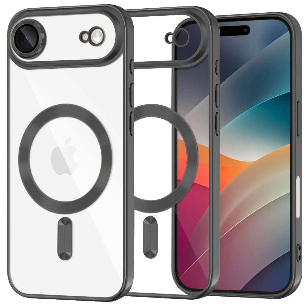 Husă transparentă Techsuit Luxury Crystal MagSafe iPhone Air – Negru – imagine 3