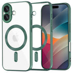 Husă transparentă Techsuit Luxury Crystal MagSafe iPhone 17 – Verde închis – imagine 4