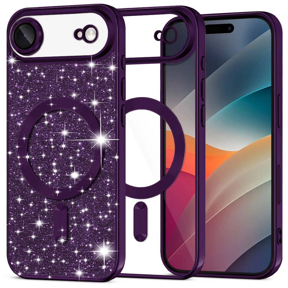 Husă Techsuit Luxury Glitter MagSafe iPhone Air – Mov închis – imagine 11