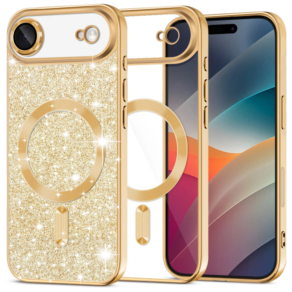 Husă Techsuit Luxury Glitter MagSafe iPhone Air – Auriu – imagine 8