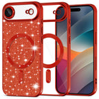 Husă Techsuit Luxury Glitter MagSafe iPhone Air – Roșu – imagine 2