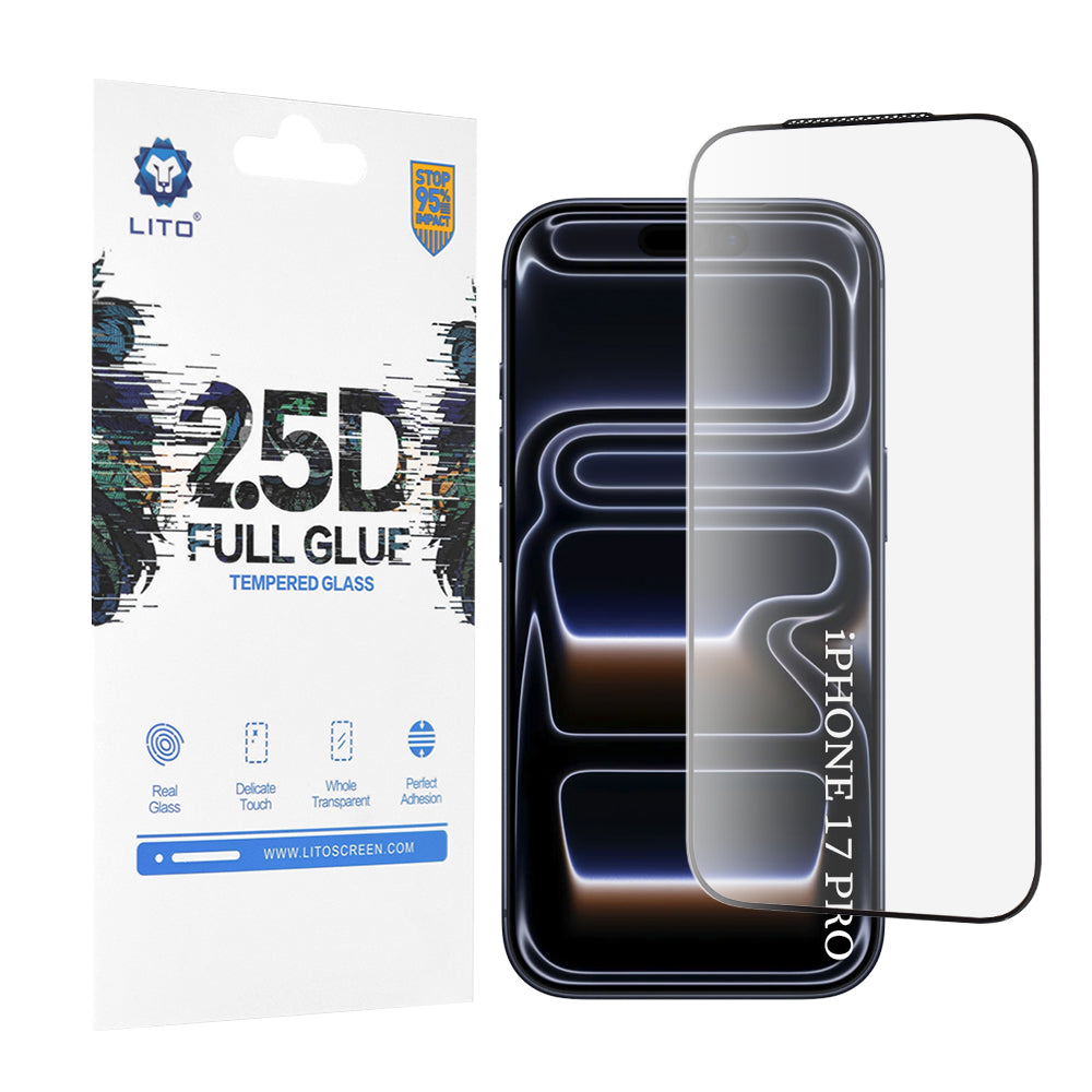Folie sticlă Lito 2.5D Full Glue iPhone 18 Pro / 17 Pro – imagine 1 din 2