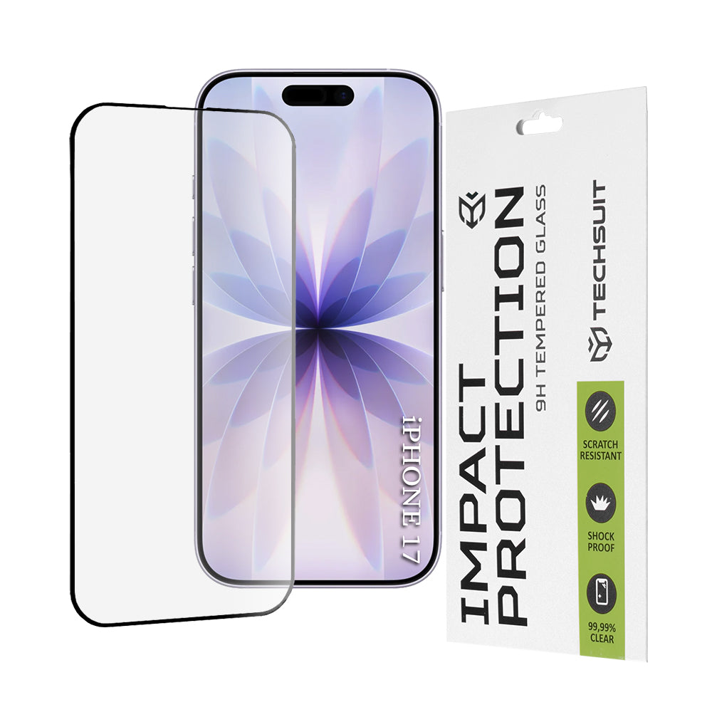 Folie sticlă Techsuit 111D iPhone 17 / 16 Pro, full glue 9H – imagine 1
