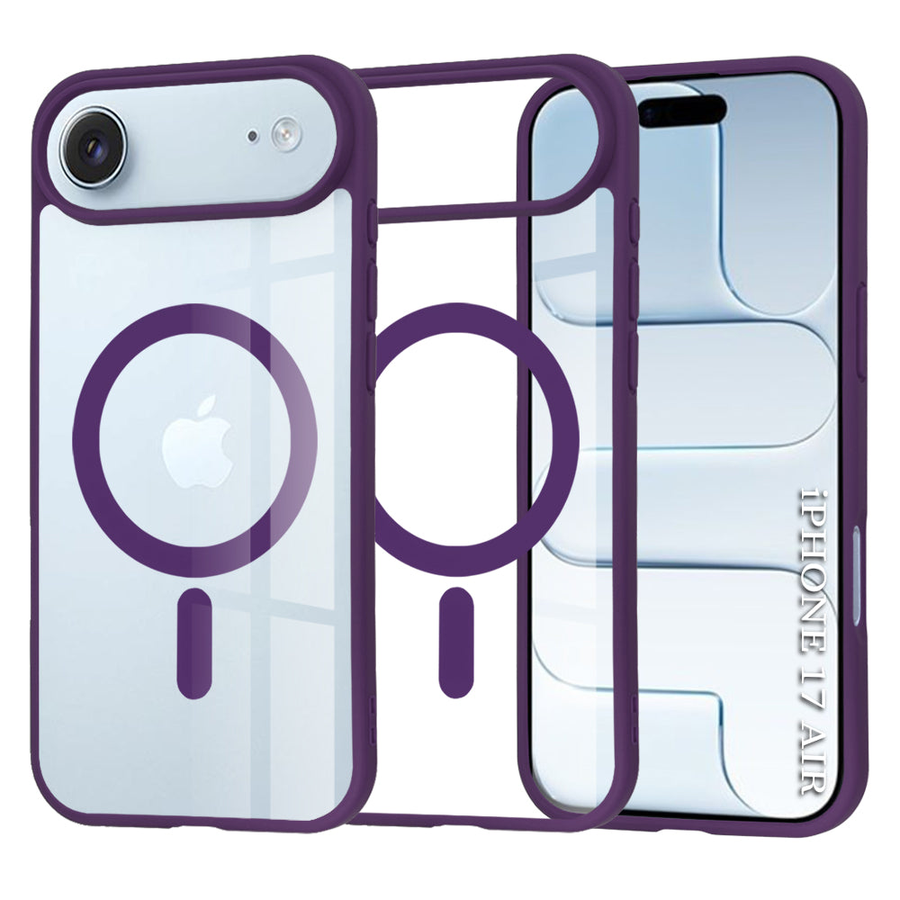 Husă transparentă Techsuit MagSafe Pro iPhone Air – Mov – imagine 3