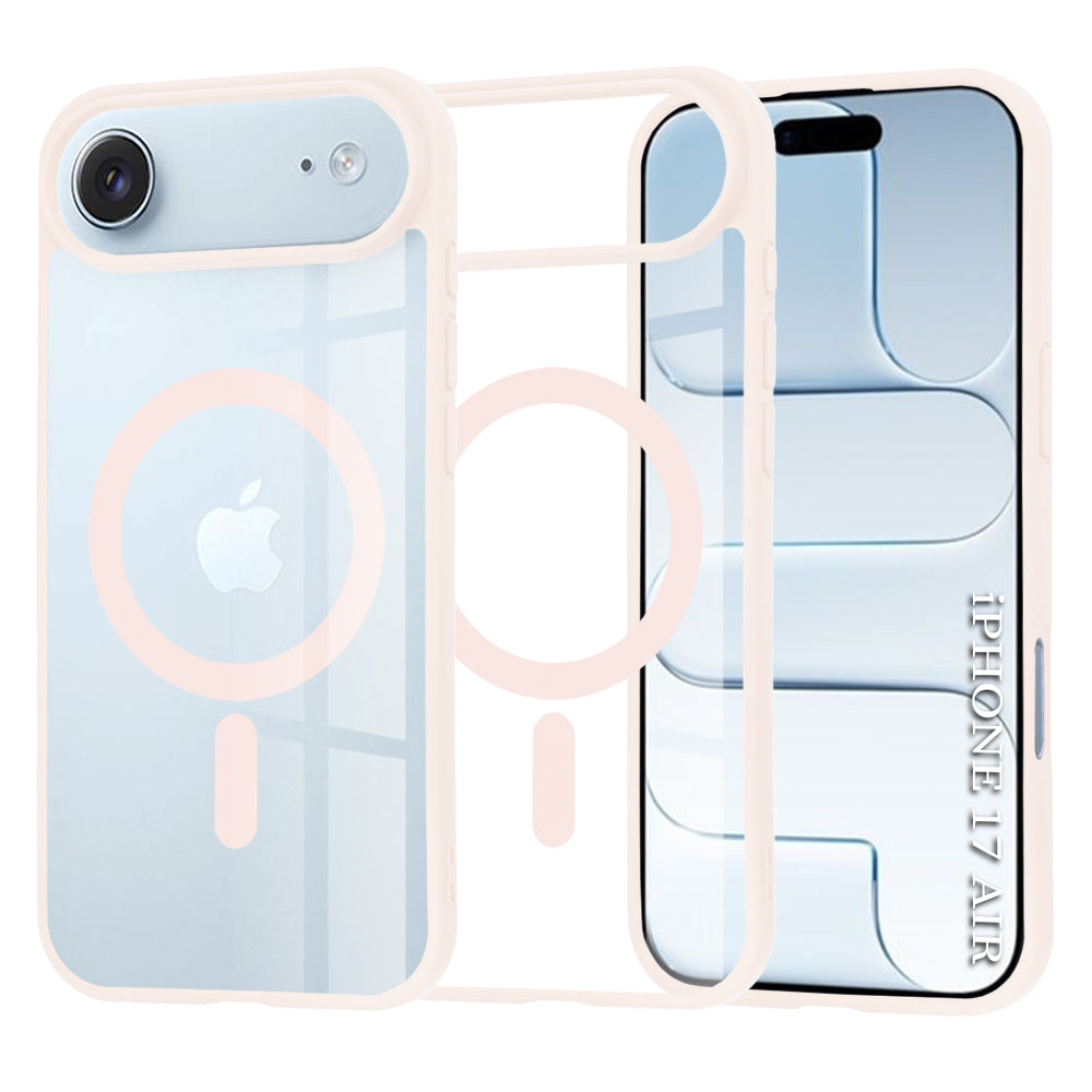 Husă transparentă Techsuit MagSafe Pro iPhone Air – Roz nude – imagine 5