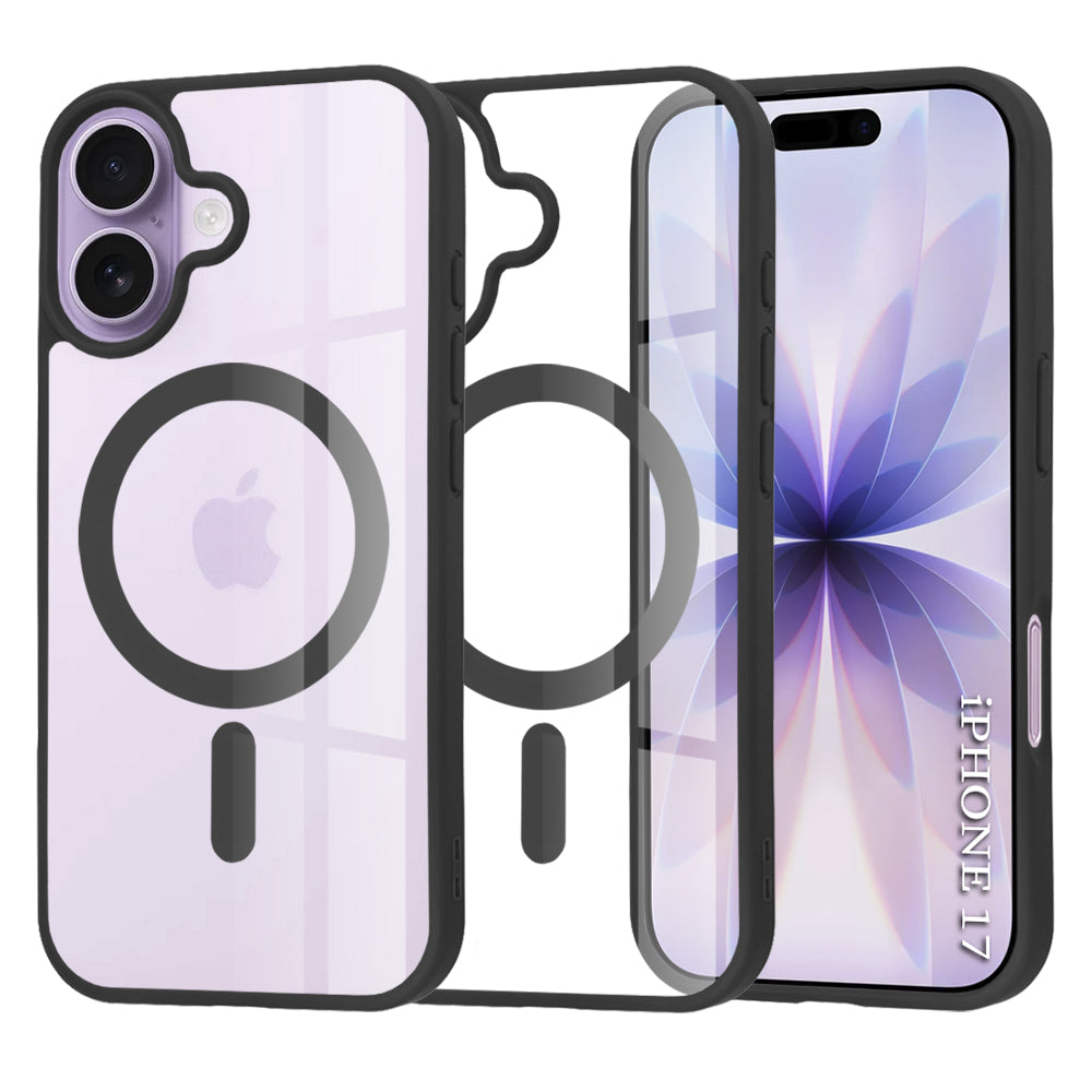 Husă transparentă Techsuit MagSafe Pro iPhone 17 – Negru – imagine 2