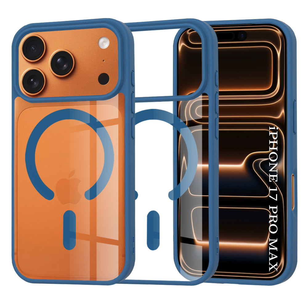 Husă transparentă Techsuit MagSafe Pro iPhone 17 Pro Max – Albastru – imagine 2