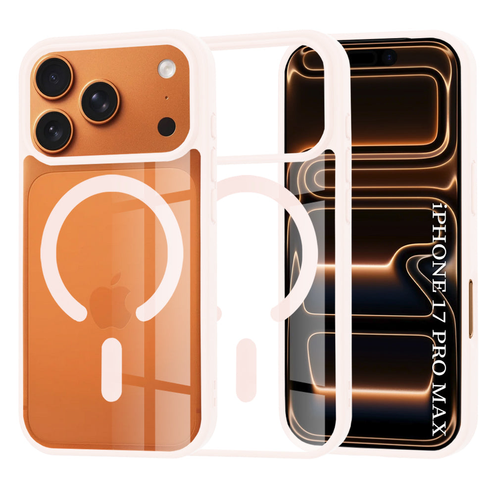 Husă transparentă Techsuit MagSafe Pro iPhone 17 Pro Max – Roz nude – imagine 6