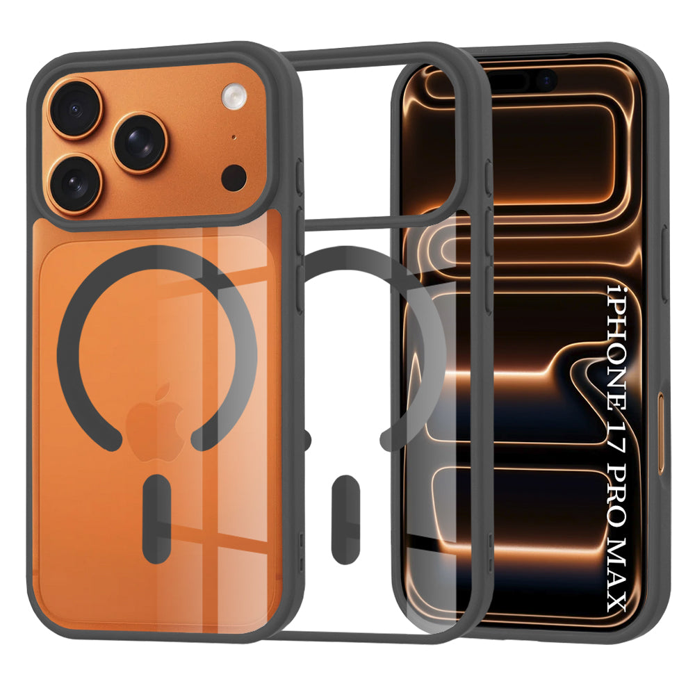 Husă transparentă Techsuit MagSafe Pro iPhone 17 Pro Max – Negru – imagine 1