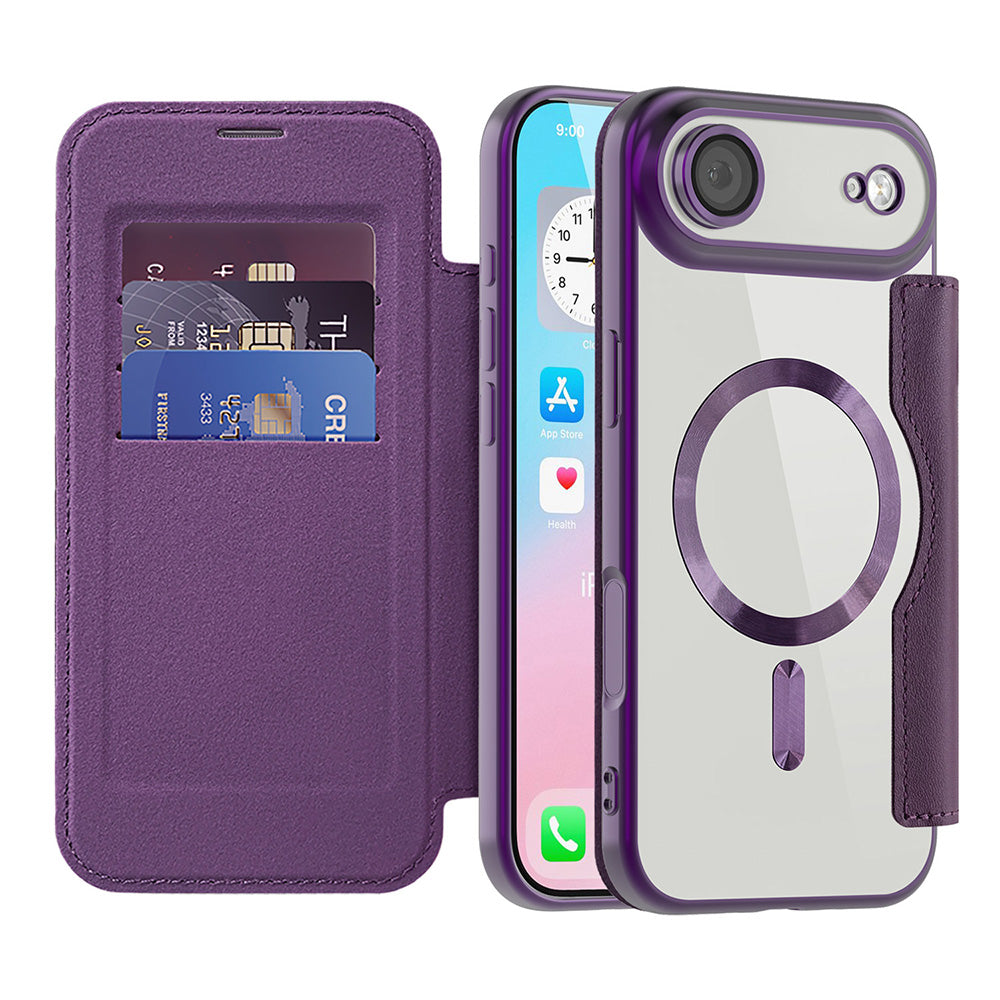Husă flip Techsuit SmartMag Book iPhone Air – Mov – imagine 3