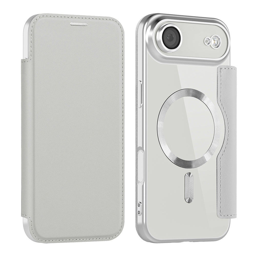 Husă flip Techsuit SmartMag Book iPhone Air – Gri – imagine 2