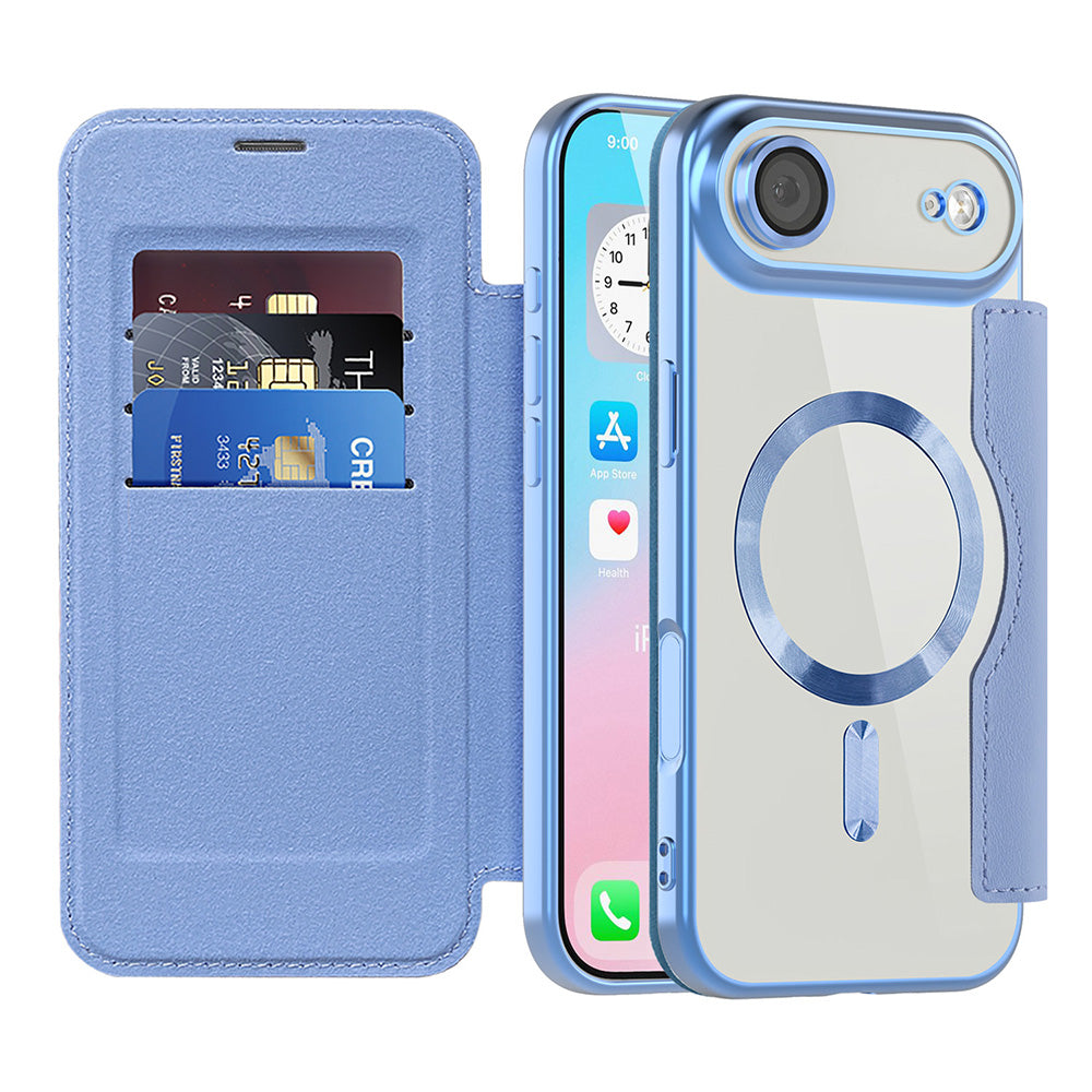 Husă flip Techsuit SmartMag Book iPhone Air – Albastru deschis – imagine 15