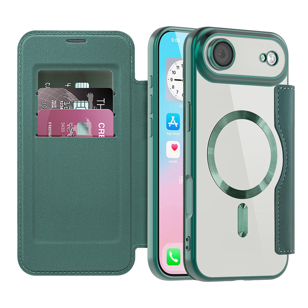 Husă flip Techsuit SmartMag Book iPhone Air – Verde – imagine 9