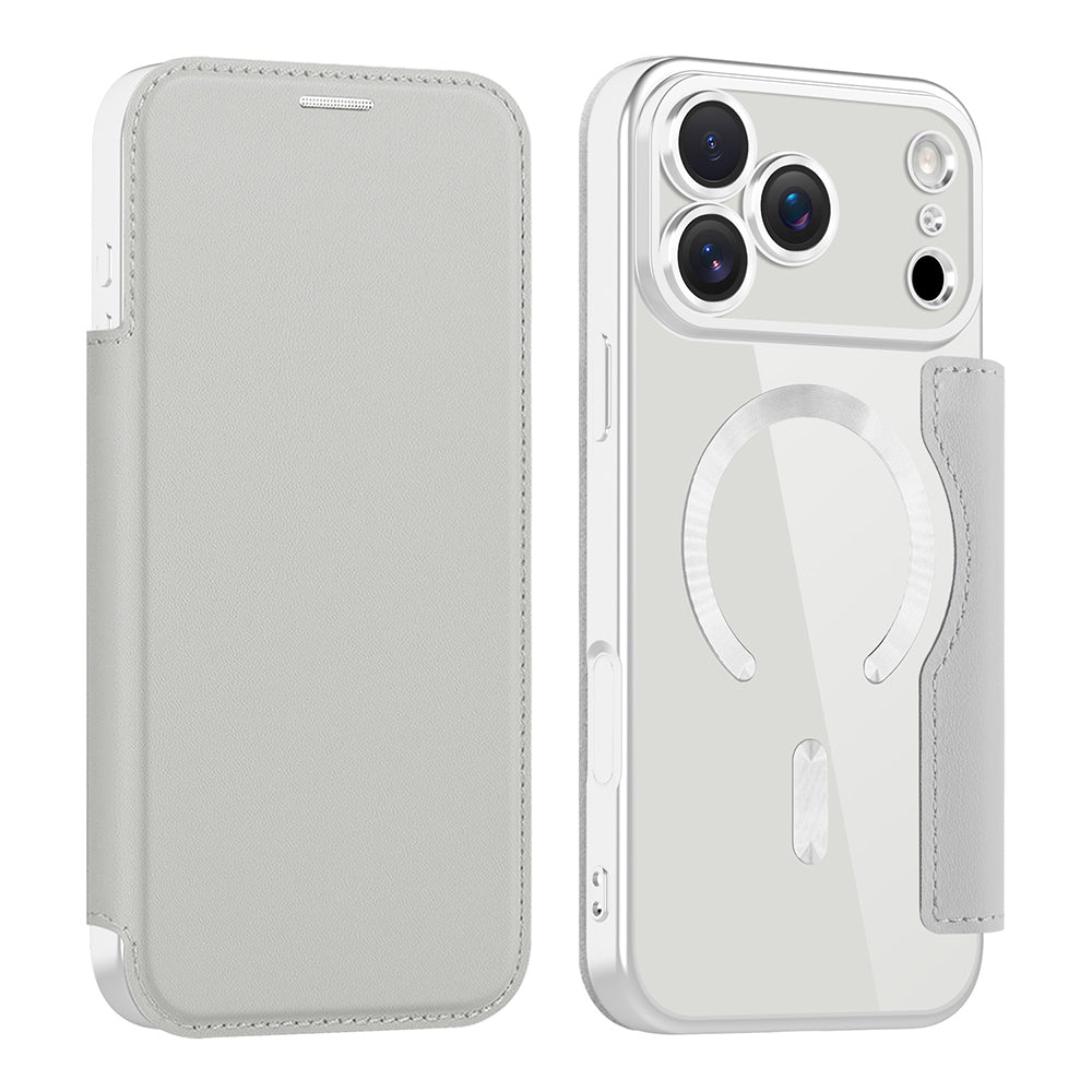 Husă flip Techsuit SmartMag Book iPhone 17 Pro Max – Gri – imagine 8