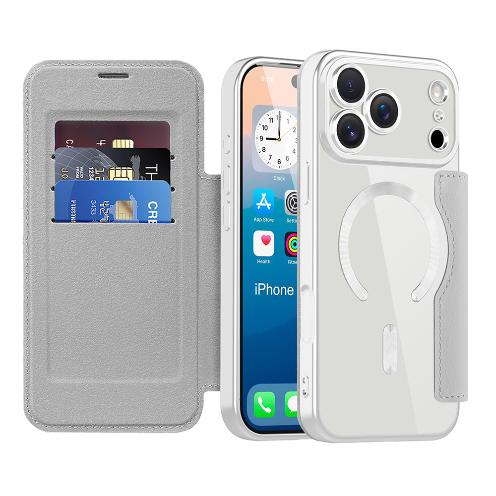 Husă flip Techsuit SmartMag Book iPhone 17 Pro Max – Gri – imagine 7