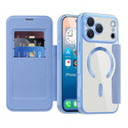 Husă flip Techsuit SmartMag Book iPhone 17 Pro Max – Albastru deschis – imagine 11