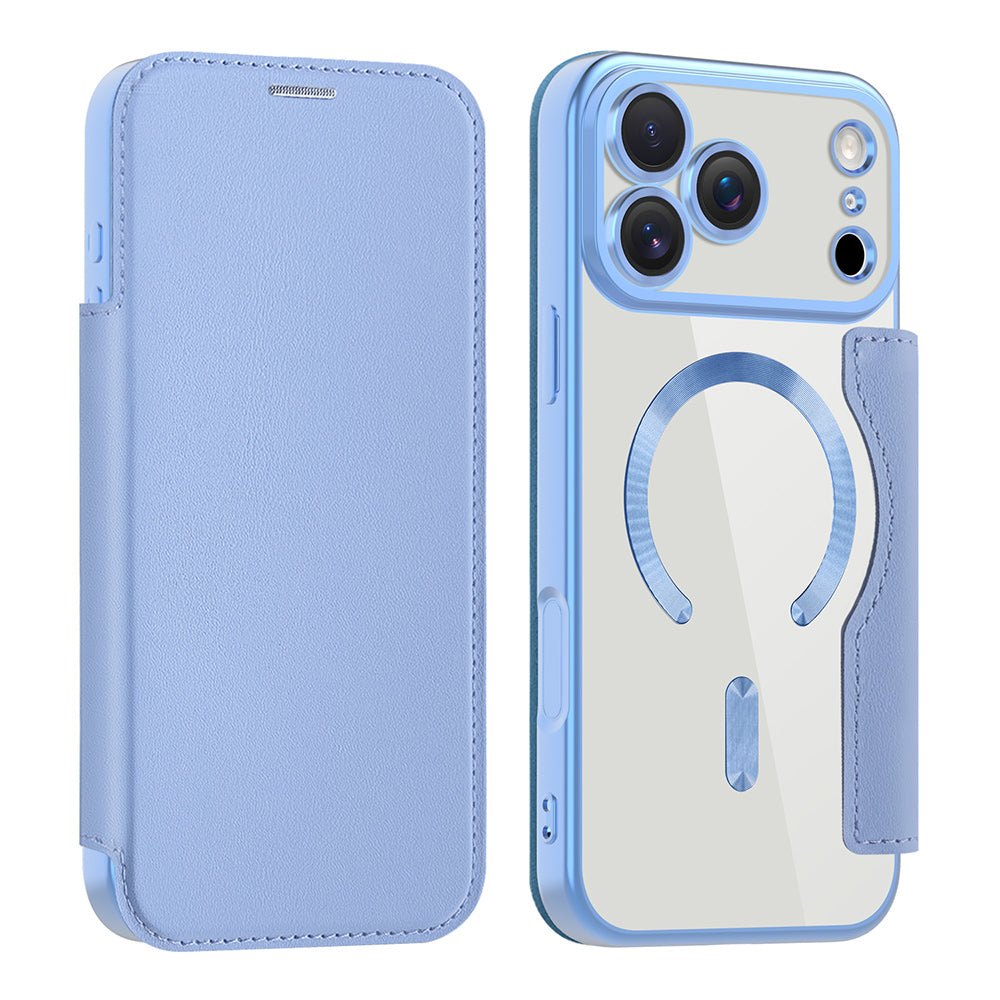 Husă flip Techsuit SmartMag Book iPhone 17 Pro – Albastru deschis – imagine 10