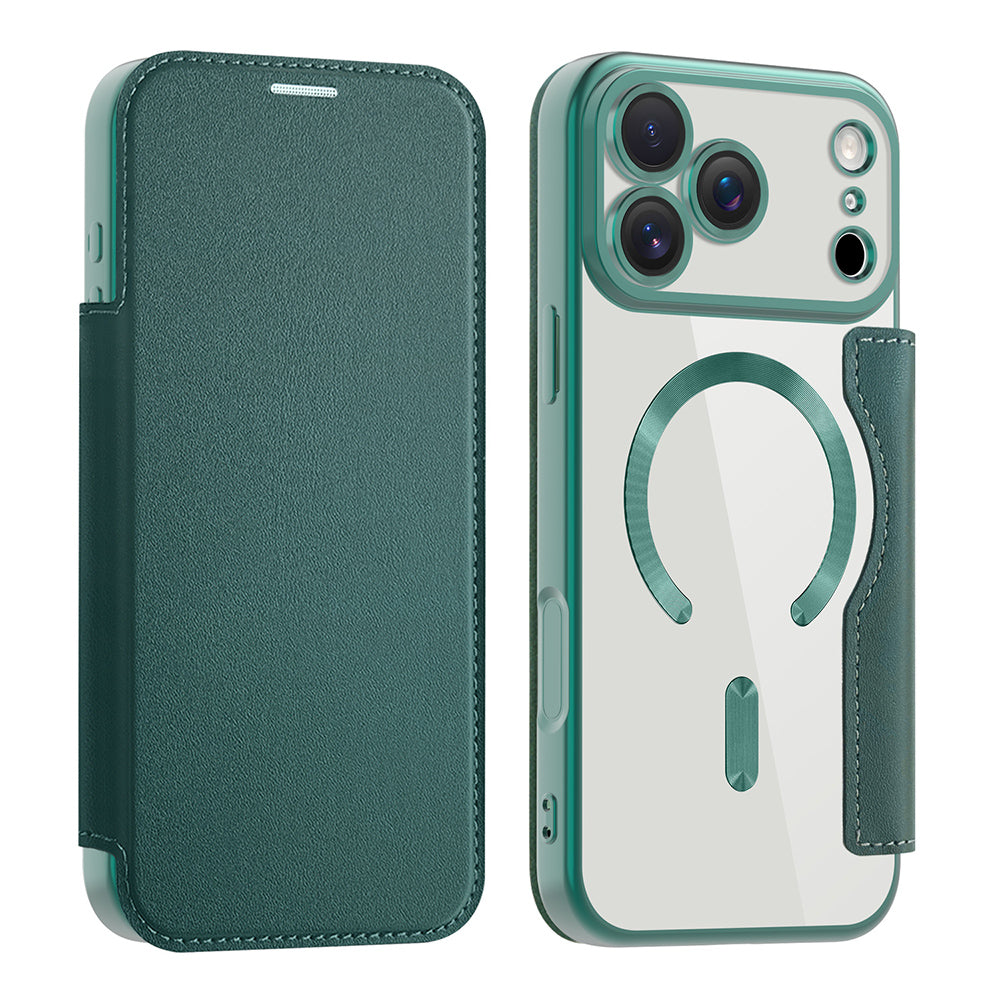 Husă flip Techsuit SmartMag Book iPhone 17 Pro – Verde – imagine 4