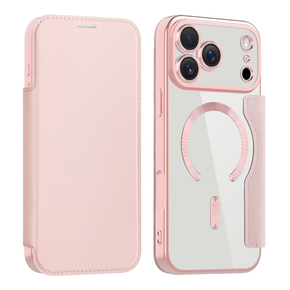 Husă flip Techsuit SmartMag Book iPhone 17 Pro – Roz – imagine 8