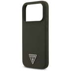 Husă Guess iPhone 17 Pro Silicone Triangle Logo MagSafe, kaki – imagine 6