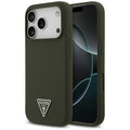 Husă Guess iPhone 17 Pro Silicone Triangle Logo MagSafe, kaki – imagine 1
