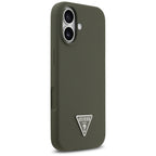 Husă Guess iPhone 17 Silicone Triangle Logo MagSafe, kaki – imagine 5