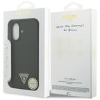 Husă Guess iPhone 17 Silicone Triangle Logo MagSafe, kaki – imagine 7