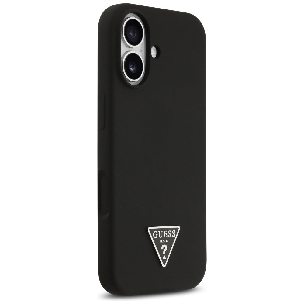 Husă Guess iPhone 17 Silicone Triangle Logo MagSafe, negru – imagine 3