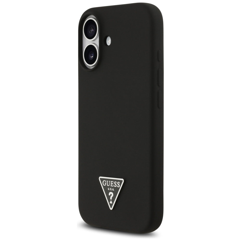 Husă Guess iPhone 17 Silicone Triangle Logo MagSafe, negru – imagine 5
