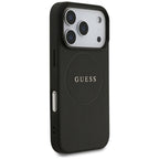 Husă Guess iPhone 17 Pro Grained Gold Ring, negru (GUHMP17LPGHSMMK) – imagine 4