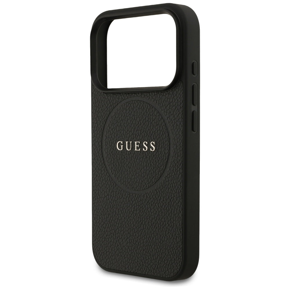 Husă Guess iPhone 17 Pro Grained Gold Ring, negru (GUHMP17LPGHSMMK) – imagine 7