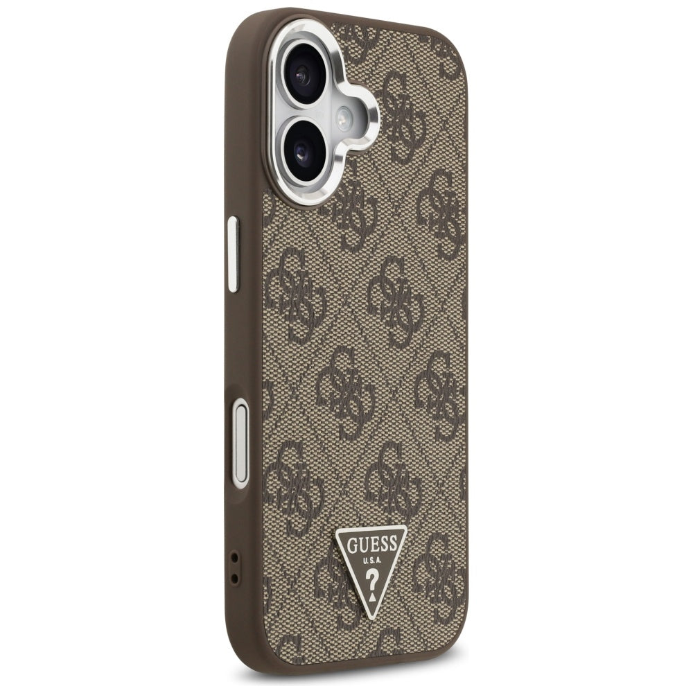 Husă Guess iPhone 17 Hardcase 4G Triangle Logo MagSafe, maro – imagine 2