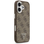 Husă Guess iPhone 17 Hardcase 4G Triangle Logo MagSafe, maro – imagine 2