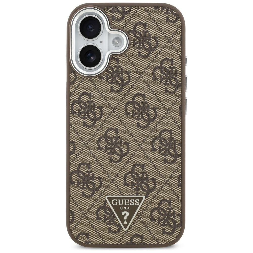 Husă Guess iPhone 17 Hardcase 4G Triangle Logo MagSafe, maro – imagine 1