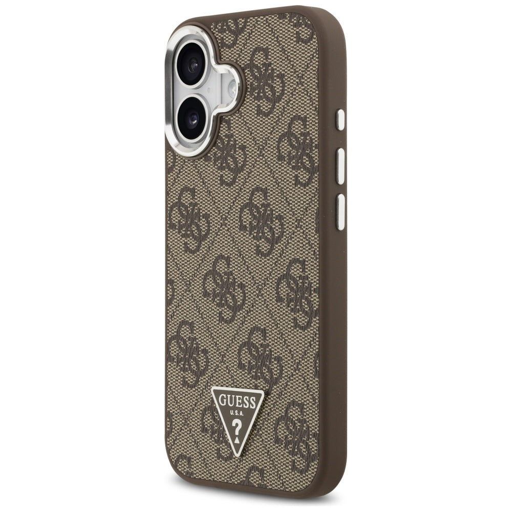 Husă Guess iPhone 17 Hardcase 4G Triangle Logo MagSafe, maro – imagine 5