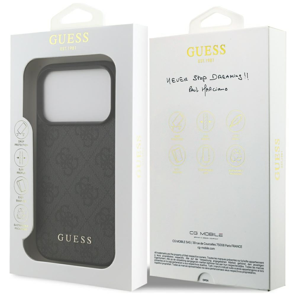 Husă Guess iPhone 17 Pro Hardcase 4G Classic, negru – imagine 7