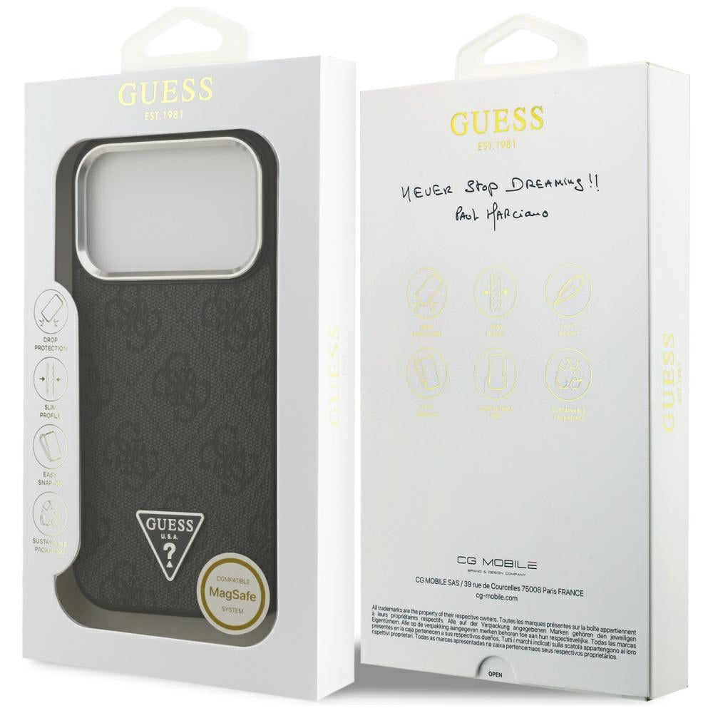 Husă Guess iPhone 17 Pro 4G Triangle Logo, negru (GUHMP17LP4TSRCMK) – imagine 7