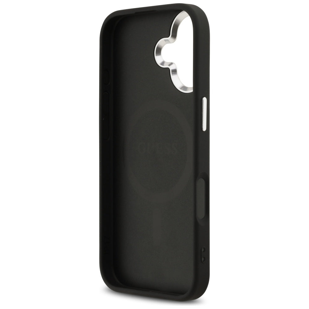 Husă Guess iPhone 17 Hardcase 4G Classic Logo MagSafe, negru – imagine 3