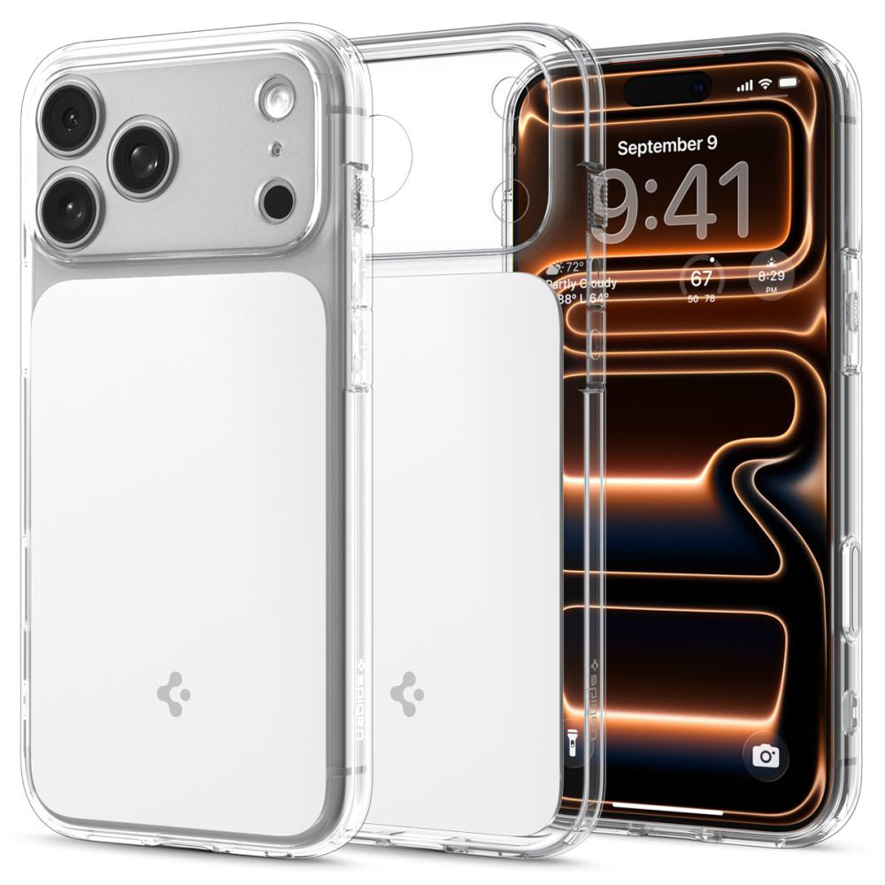 Husă Spigen Ultra Hybrid T MagSafe iPhone 17 Pro Max – Transparent / Alb – imagine 7
