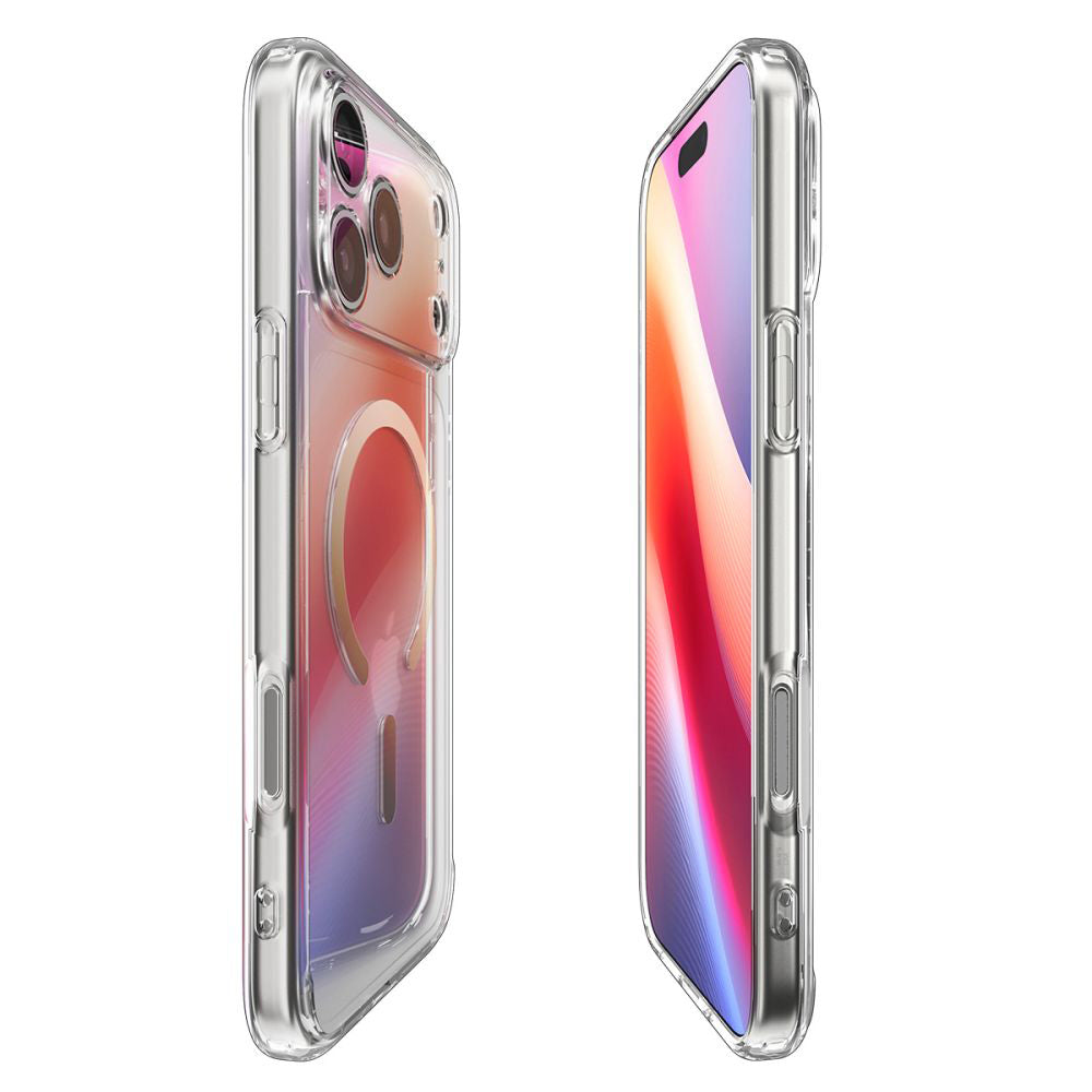 Husă Spigen Ultra Hybrid MagSafe iPhone 17 Pro Max – Transparent / Auriu – imagine 6