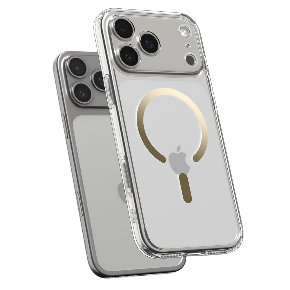 Husă Spigen Ultra Hybrid MagSafe iPhone 17 Pro Max – Transparent / Auriu – imagine 5